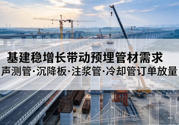 会泽基建稳增长带动预埋监测管材需求，声测管、沉降板、注浆管订单持续放量