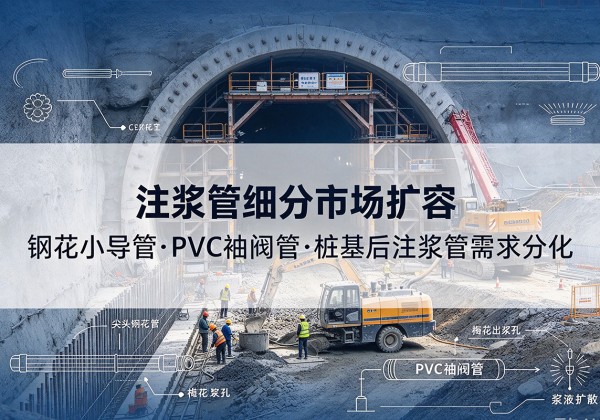 会泽注浆管细分市场扩容，隧道钢花小导管、PVC 袖阀管、桩基后注浆管需求分化